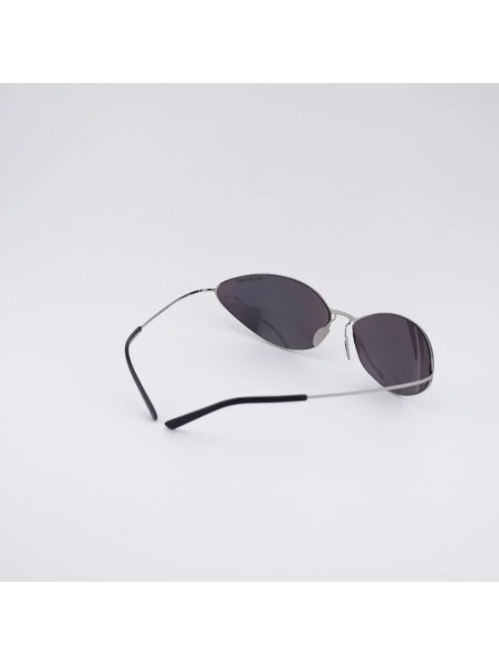 Balenciaga BB0350S 004 Sunglasses Silver Cat Eye Frame, Silver Mirror Lenses